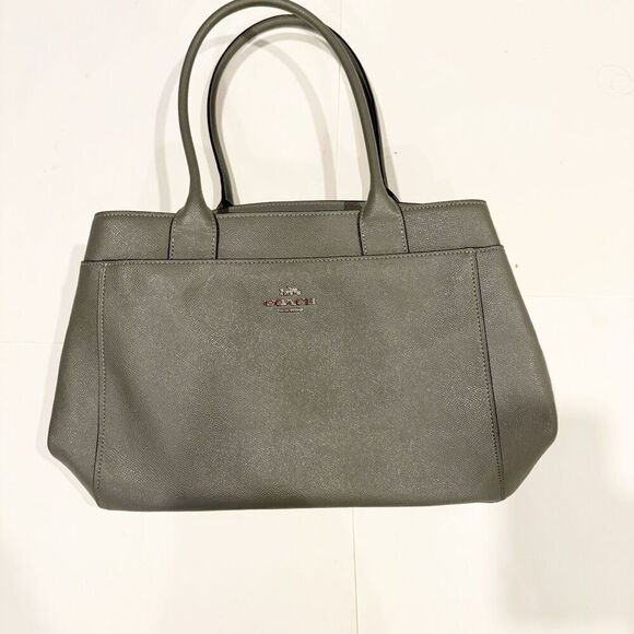 Coach Casey Tote Handbag Grey Leather - Picture 1 of 7